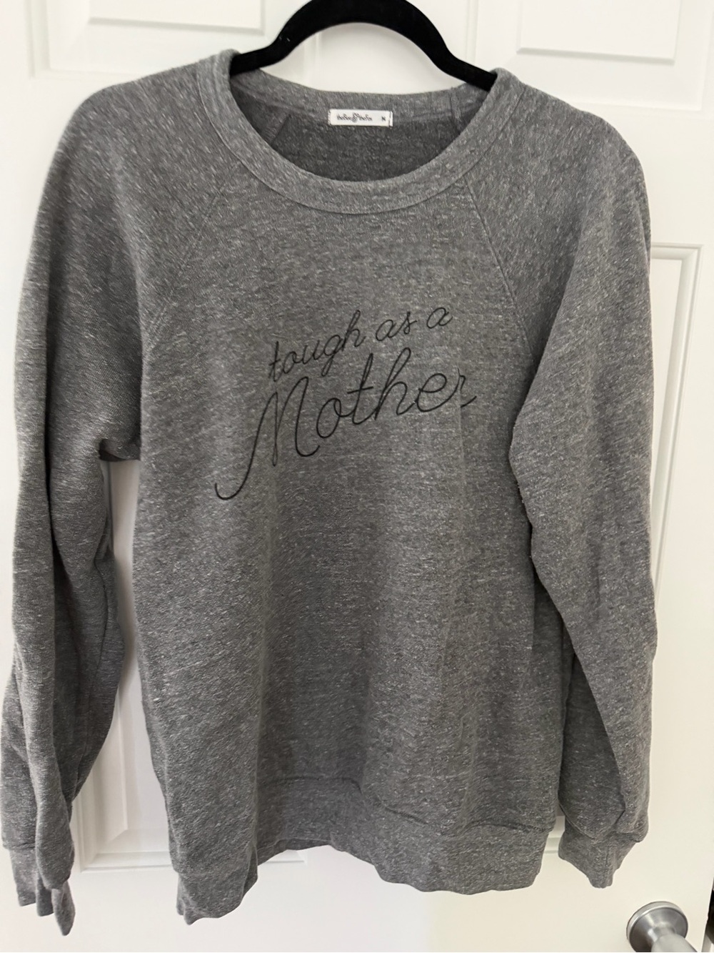 Tough as a Mother Heather Gray Crew Sweatshirt - Women's Casual Pullover